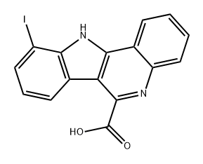 11H-Indolo[3,2-c]quinoline-6-carboxylic acid, 10-iodo- Struktur