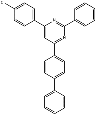 Pyrimidine, 4-[1,1'-biphenyl]-4-yl-6-(4-chlorophenyl)-2-phenyl- Struktur