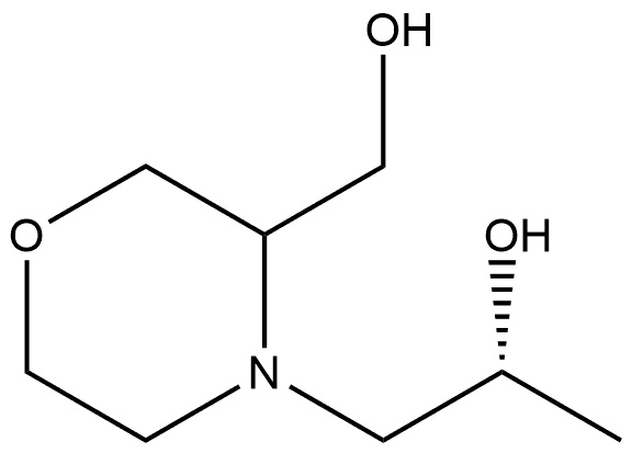 4-Morpholineethanol,3-(hydroxymethyl)-α-methyl-,(αR)- Struktur