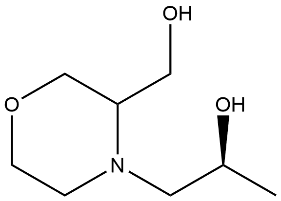 4-Morpholineethanol,3-(hydroxymethyl)-α-methyl-,(αS)- Struktur