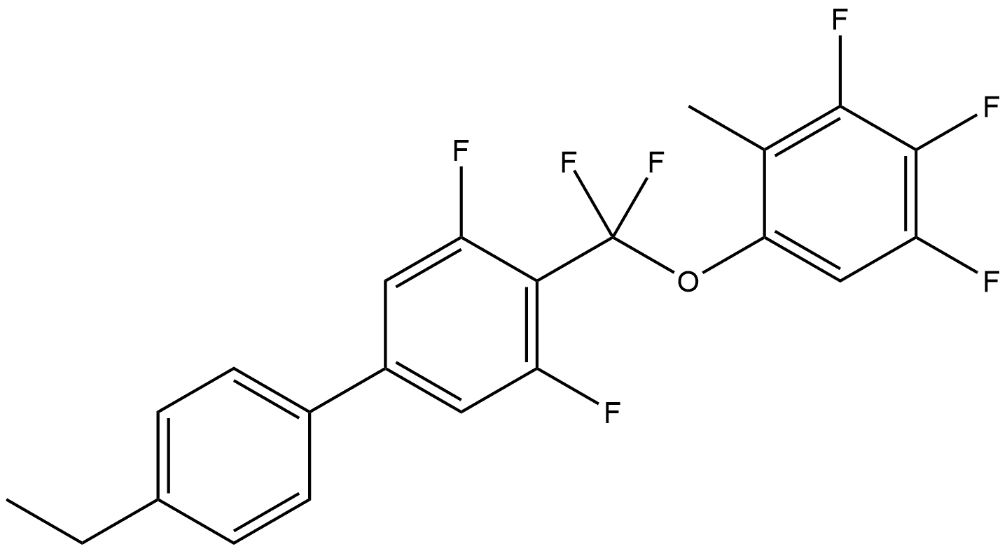 Benzene, 1-[(4′-ethyl-3,5-difluoro[1,1′-biphenyl]-4-yl)difluoromethoxy]-3,4,5-trifluoro-2-methyl- Struktur