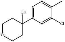 2H-?Pyran-?4-?ol, 4-?(3-?chloro-?4-?methylphenyl)?tetrahydro- Struktur