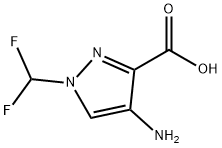 4-Amino-1-(difluoromethyl)pyrazole-3-carboxylic acid Struktur