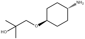 2-Propanol, 1-[(trans-4-aminocyclohexyl)oxy]-2-methyl- Struktur