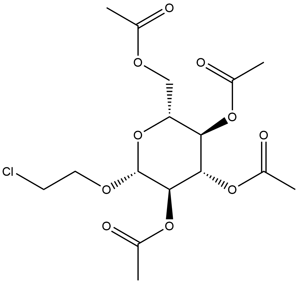 2-Chloroethyl 2,3,4,6-tetra-O-acetyl-β-D-glucopyranoside Struktur