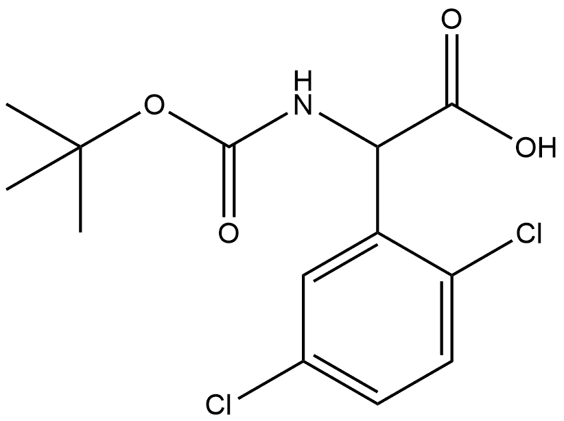 2-((tert-butoxycarbonyl)amino)-2-(2,5-dichlorophenyl)acetic acid Struktur