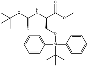 N-[(1,1-Dimethylethoxy)carbonyl]-O-[(1,1-dimethylethyl)diphenylsilyl]-D-serine methyl ester Struktur