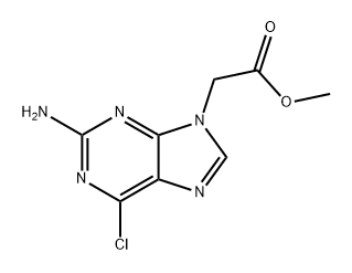 9H-Purine-9-acetic acid, 2-amino-6-chloro-, methyl ester Struktur