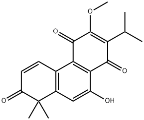 1,4,7(8H)-Phenanthrenetrione, 10-hydroxy-3-methoxy-8,8-dimethyl-2-(1-methylethyl)- Struktur