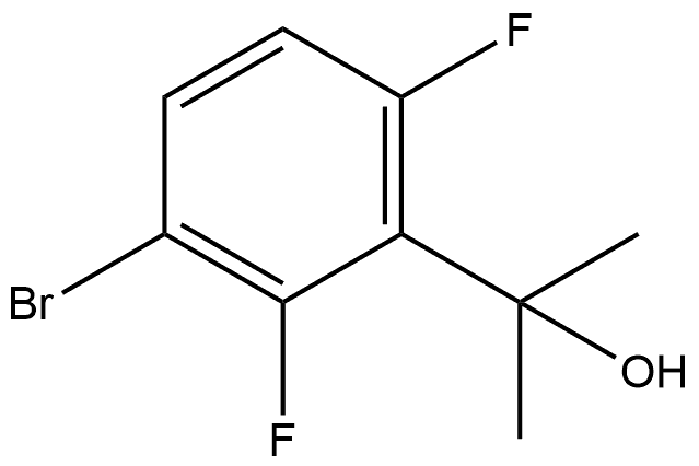 Benzenemethanol, 3-bromo-2,6-difluoro-α,α-dimethyl- Struktur