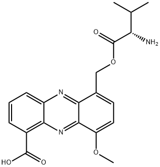 L-Valine, (6-carboxy-4-methoxy-1-phenazinyl)methyl ester Struktur