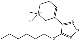 Pyridine, 3-[4-(hexyloxy)-1,2,5-thiadiazol-3-yl]-1,2,5,6-tetrahydro-1-methyl-, 1-oxide Struktur