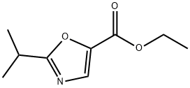 5-Oxazolecarboxylic acid, 2-(1-methylethyl)-, ethyl ester Struktur