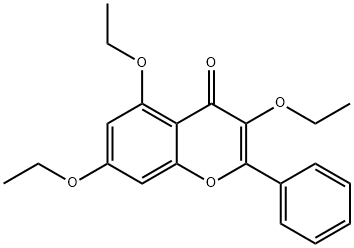 4H-1-Benzopyran-4-one, 3,5,7-triethoxy-2-phenyl- Struktur