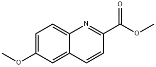 2-Quinolinecarboxylic acid, 6-methoxy-, methyl ester Struktur