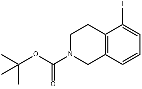 2(1H)-Isoquinolinecarboxylic acid, 3,4-dihydro-5-iodo-, 1,1-dimethylethyl ester Struktur