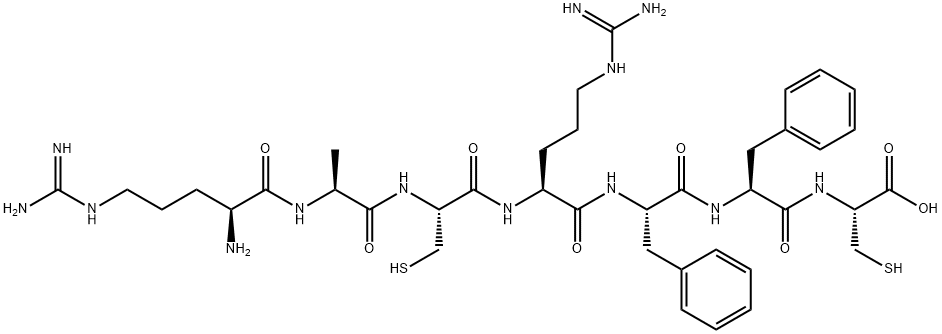 L-Cysteine, L-arginyl-L-alanyl-L-cysteinyl-L-arginyl-L-phenylalanyl-L-phenylalanyl- Struktur