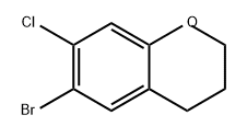 2H-1-Benzopyran, 6-bromo-7-chloro-3,4-dihydro- Struktur