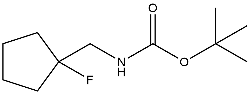 1,1-Dimethylethyl N-[(1-fluorocyclopentyl)methyl]carbamate Struktur