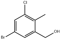 5-Bromo-3-chloro-2-methylbenzenemethanol Struktur