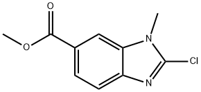 1H-Benzimidazole-6-carboxylic acid, 2-chloro-1-methyl-, methyl ester Struktur