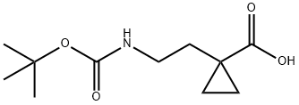 1-(2-((tert-Butoxycarbonyl)amino)ethyl)cyclopropane-1-carboxylic acid Struktur