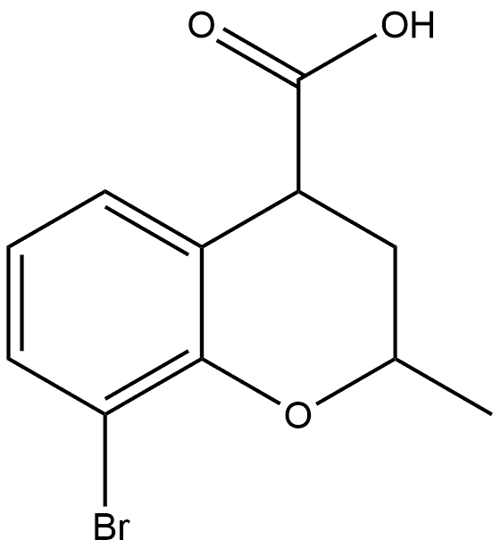 8-Bromo-3,4-dihydro-2-methyl-2H-1-benzopyran-4-carboxylic acid Struktur