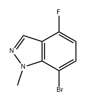 1H-Indazole, 7-bromo-4-fluoro-1-methyl- Struktur