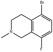 5-Bromo-8-fluoro-2-methyl-1,2,3,4-tetrahydroisoquinoline Struktur