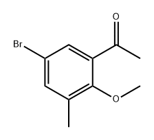 Ethanone, 1-(5-bromo-2-methoxy-3-methylphenyl)- Struktur