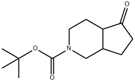 2H-Cyclopenta[c]pyridine-2-carboxylic acid, octahydro-5-oxo-, 1,1-dimethylethyl ester Struktur