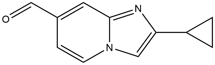 2-cyclopropylimidazo[1,2-a]pyridine-7-carbaldehyde Struktur