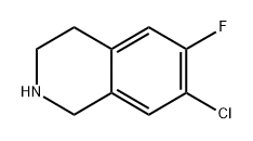 7-chloro-6-fluoro-1,2,3,4-tetrahydroisoquinoline Struktur