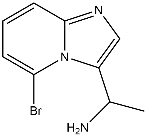 1-(5-bromoimidazo[1,2-a]pyridin-3-yl)ethan-1-amine Struktur