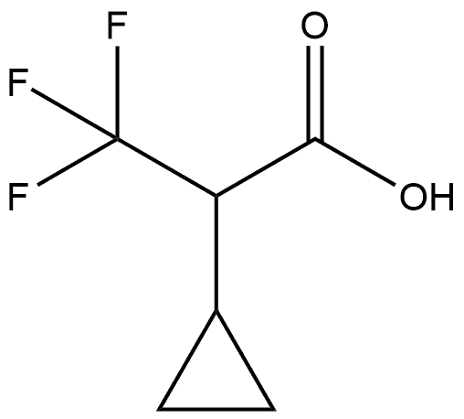 Cyclopropaneacetic acid, α-(trifluoromethyl)- Struktur