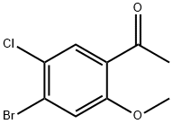 1-(4-Bromo-5-chloro-2-methoxy-phenyl)-ethanone Struktur