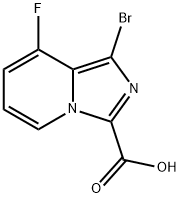 Imidazo[1,5-a]pyridine-3-carboxylic acid, 1-bromo-8-fluoro- Struktur