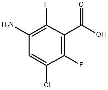 3-amino-5-chloro-2,6-difluorobenzoic acid Struktur