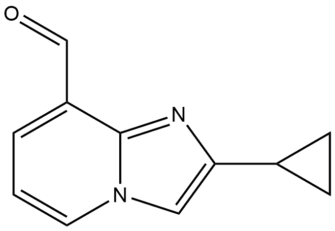 2-cyclopropylimidazo[1,2-a]pyridine-8-carbaldehyde Struktur