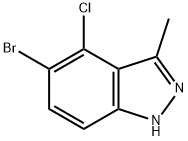 5-bromo-4-chloro-3-methyl-1H-indazole Struktur