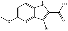 3-bromo-5-methoxy-1H-pyrrolo[3,2-b]pyridine-2-carboxylic acid Struktur