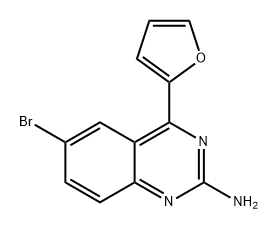 2-Quinazolinamine, 6-bromo-4-(2-furanyl)- Struktur