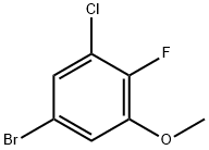 5-bromo-1-chloro-2-fluoro-3-methoxybenzene Struktur