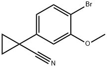 Cyclopropanecarbonitrile, 1-(4-bromo-3-methoxyphenyl)- Struktur