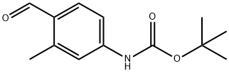 Carbamic acid, N-(4-formyl-3-methylphenyl)-, 1,1-dimethylethyl ester Struktur