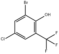 Phenol, 2-bromo-4-chloro-6-(trifluoromethyl)- Struktur