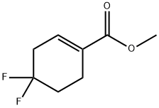 1-Cyclohexene-1-carboxylic acid, 4,4-difluoro-, methyl ester Struktur