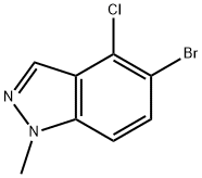 5-Bromo-4-chloro-1-methyl-1H-indazole Struktur