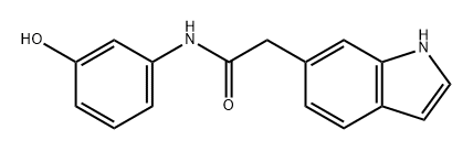 1H-Indole-6-acetamide, N-(3-hydroxyphenyl)- Struktur