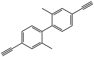 1,1'-Biphenyl, 4,4'-diethynyl-2,2'-dimethyl- Struktur